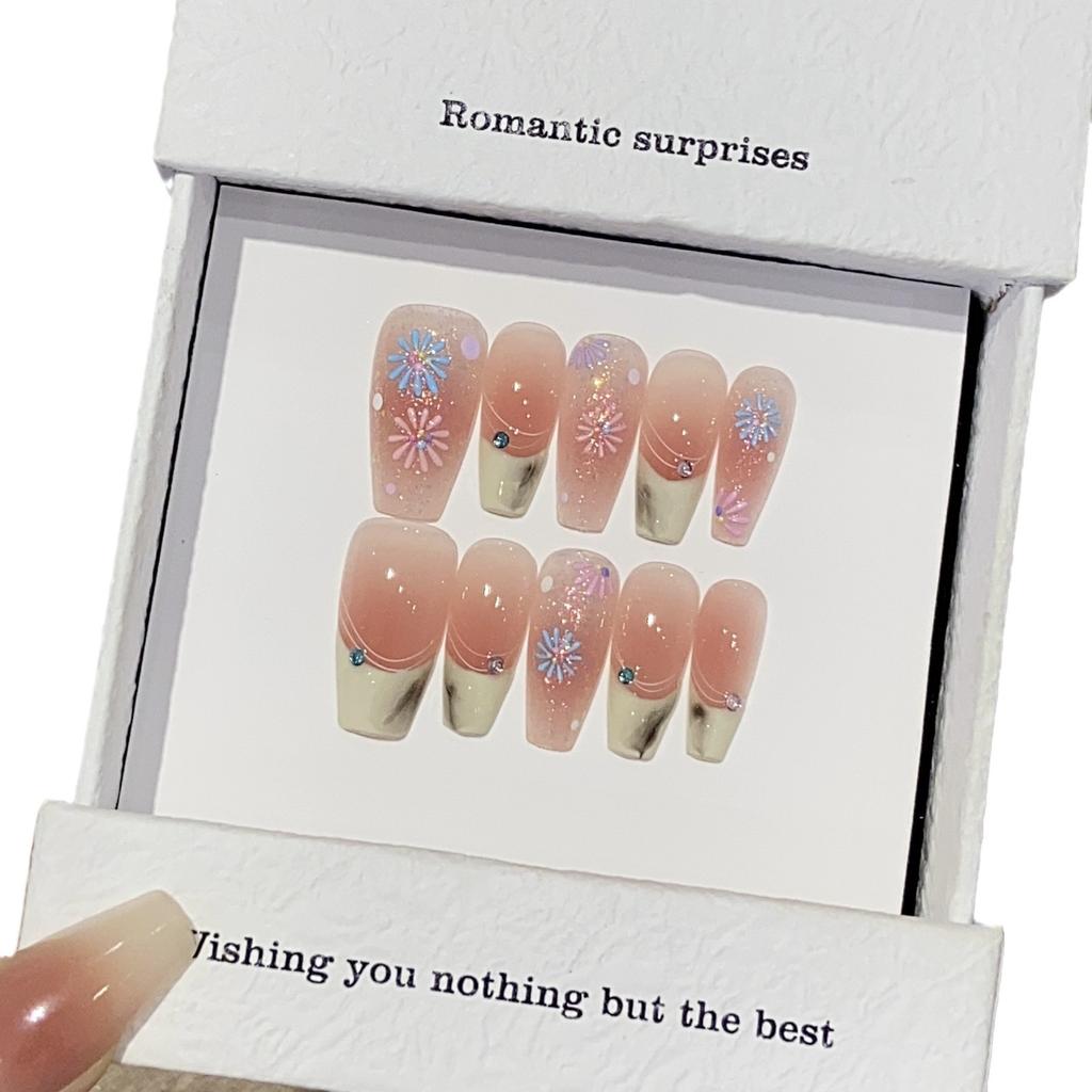 Three-dimensional Embossed Flower Blushing Fine Glittering French Garden Patch