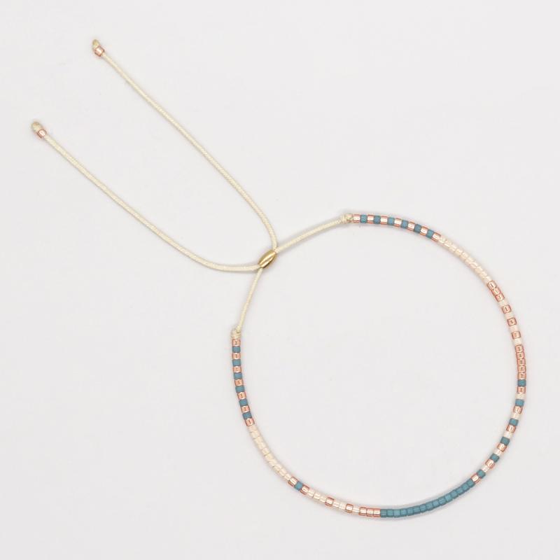 Colorful Boho Handmade Beaded Bracelets Seed Bead Stackable Strand Friendship Bracelet Summer Beach Vacation Jewelry Gift