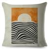 Nordic Polyester Throw Pillow Case for Sofa Minimalist Color Block Double Print Cushion Cover Decor Bauhaus Modern Pillowcase