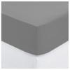Drap Housse - Harmonie Gris - 90 X 190 Cm - 100% Percale De Coton - Bonnet 30 Cm