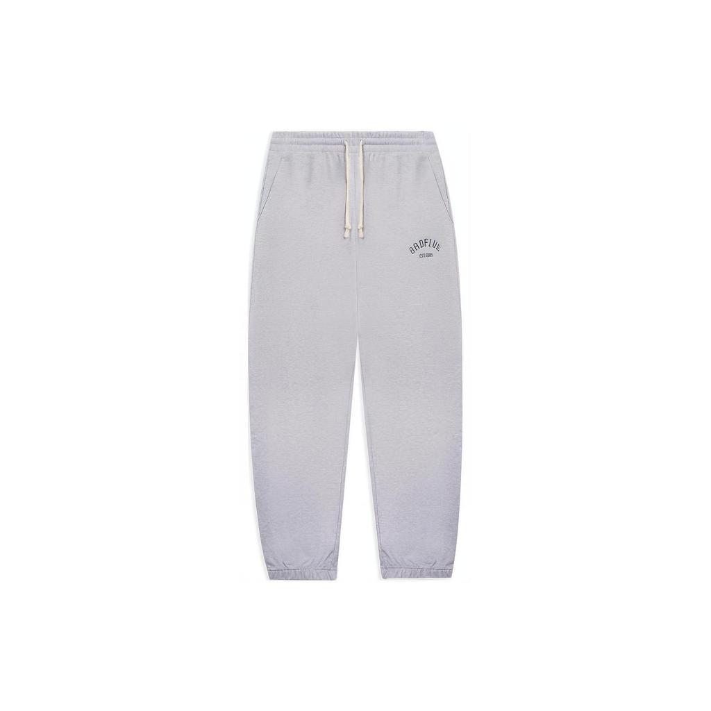 Li-Ning Серия Badfive, однотонные повседневные брюки с логотипом и шнурком, мужские брюки серого цвета AKLSF55-1