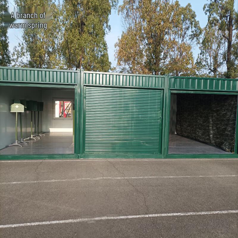 Модульный контейнерный дом цвета хаки