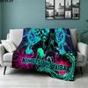 1PC Demon Slayer Patterned Flannel Blanket Suitable For All Seasons For Home Decor Warmth And Comfort Gifts Holiday Present