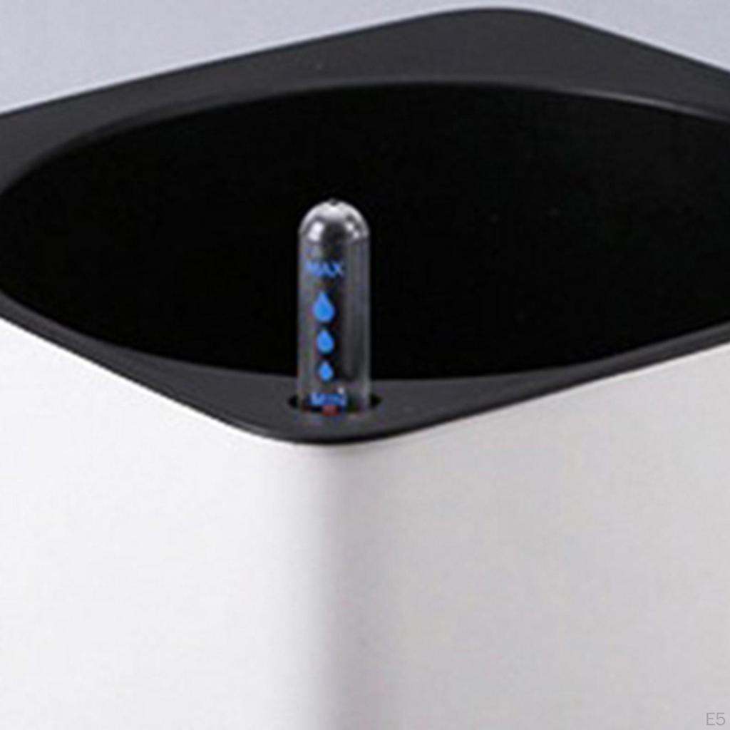 Горшок для цветов с самополивом и индикатором уровня воды, белый