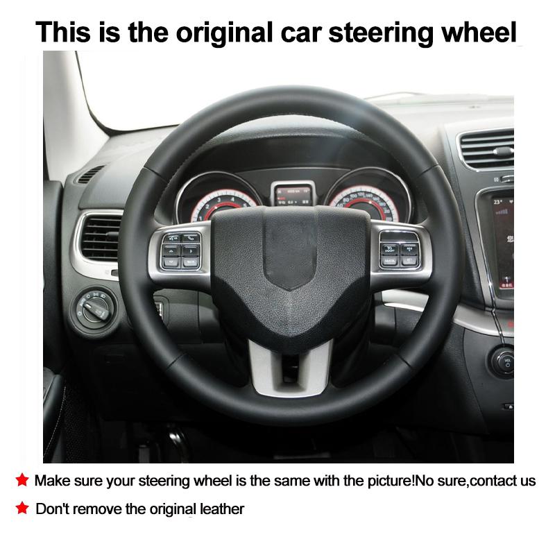 Ручной швейный автомобильный чехол на руль для Dodge Charger Challenger 2011-2014 Volant оплетка на рулевом колесе 2012 2013