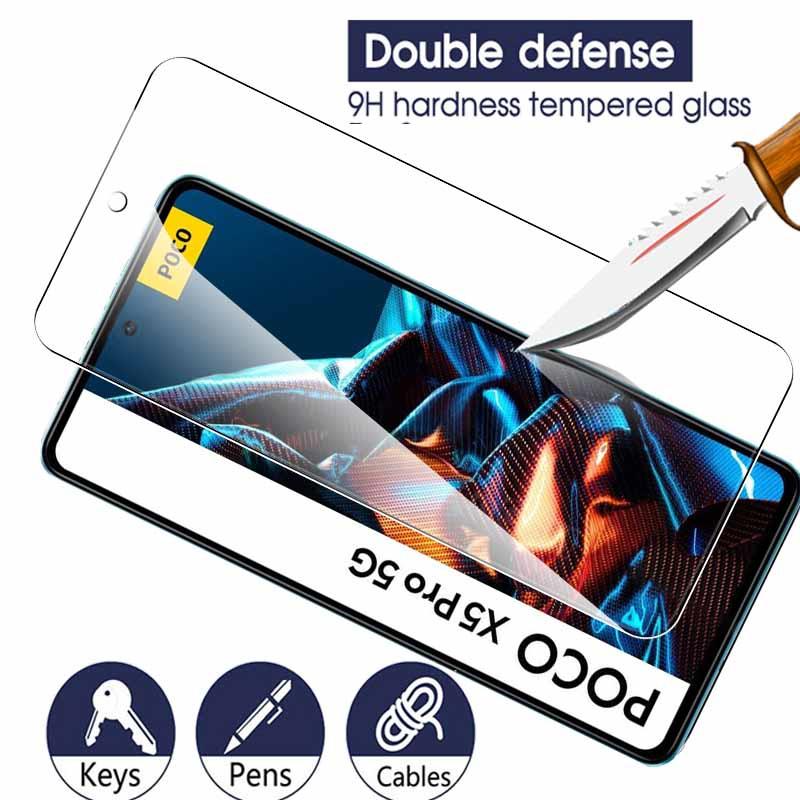 2 упаковки сверхпрозрачного закаленного стекла HD для XIAOMI POCO X5 / X5 Pro 5G / X4 Pro / X4 Pro 5G / M4 M5 M5S X4 GT Стеклянная пленка F4 GT