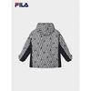 Fila Женская стеганая куртка средней длины с капюшоном, жаккардовая, в стиле колор-блок