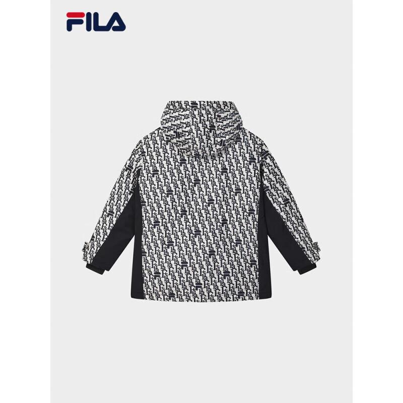 Fila Женская стеганая куртка средней длины с капюшоном, жаккардовая, в стиле колор-блок