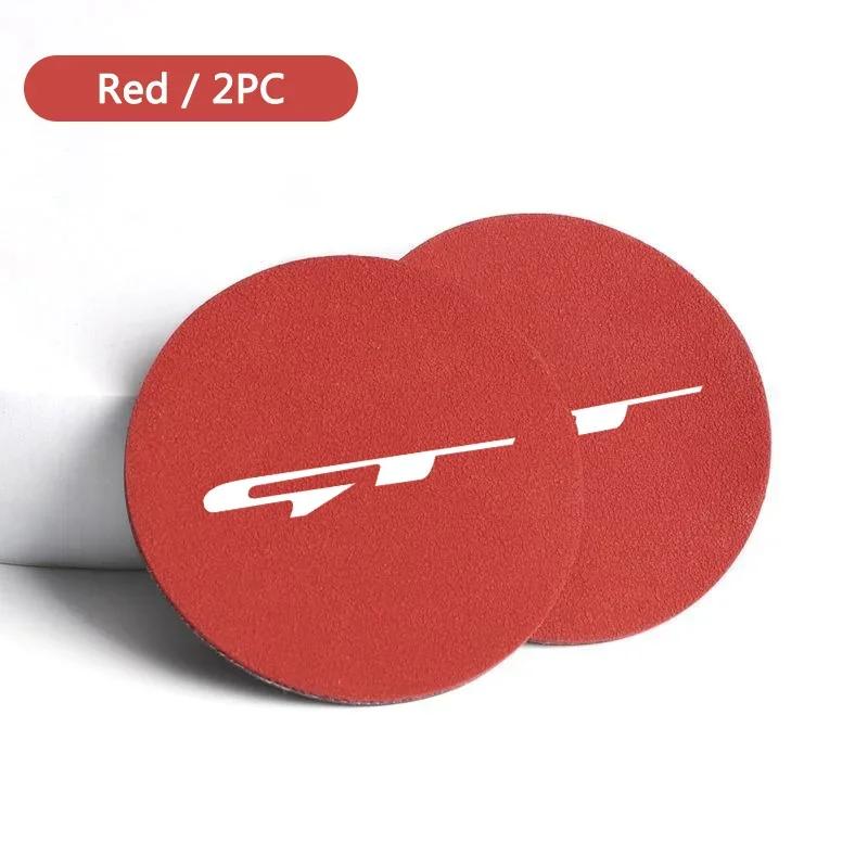 2pcs Suede Car Coaster Mat Water Cup Slots Non-Slip Pad For Kia GT Line Picanto Ev6 SELTOS Elantra Sportage Rio Accessories ZR9