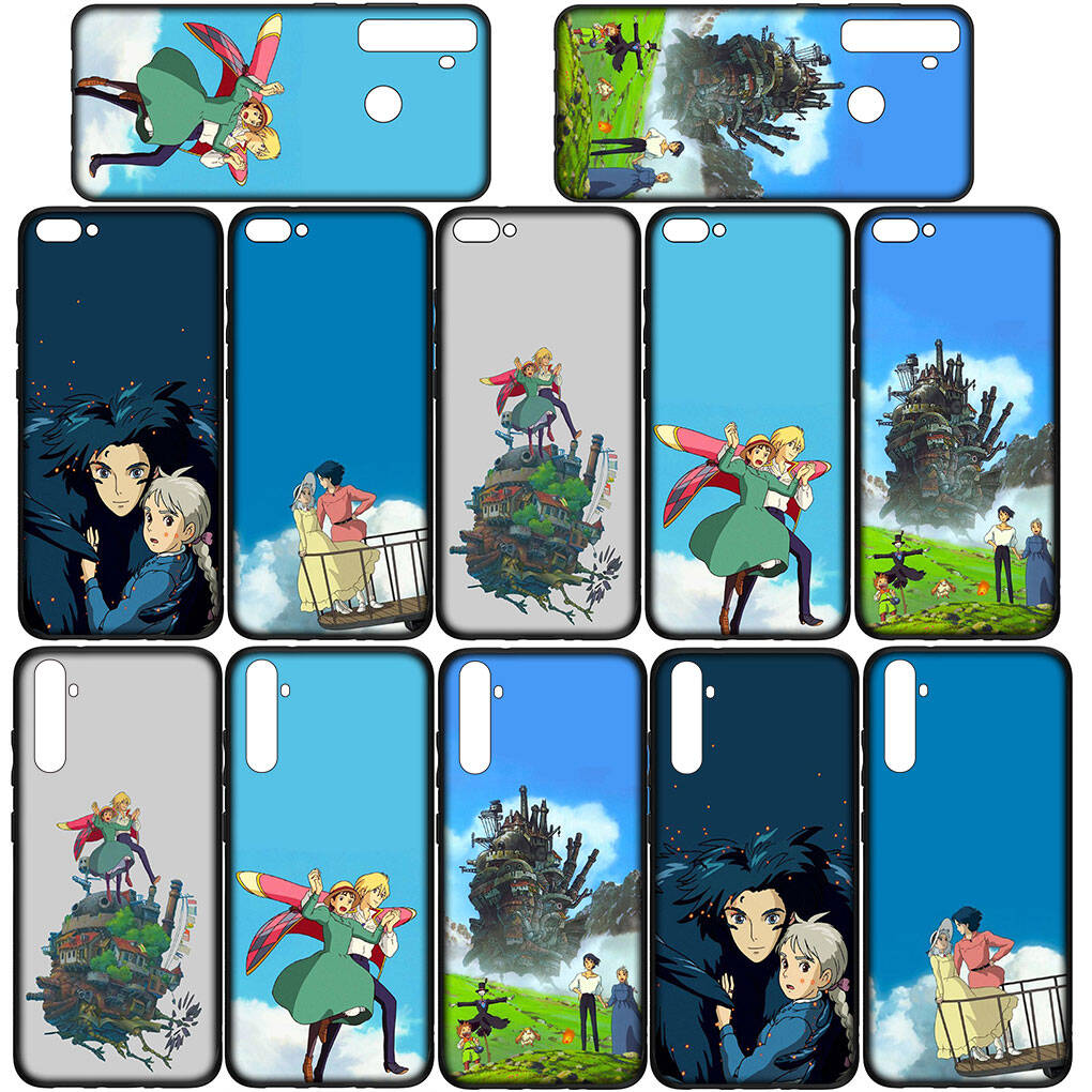 Чехол для iPhone 17 16 15 Xiaomi Poco Redmi Note 14 13 12 Pro 16e Samsung Galaxy S25 S24 S23 OPPO Huawei Мультяшный Ходячий замок Хоула Чехол для телефона