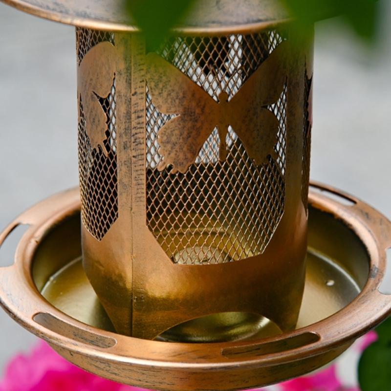 Rustproof Metal Wild Bird Feeder Feeding Tray Squirrels Proof Design Easy Fill Hanger For Backyard Bird Watching