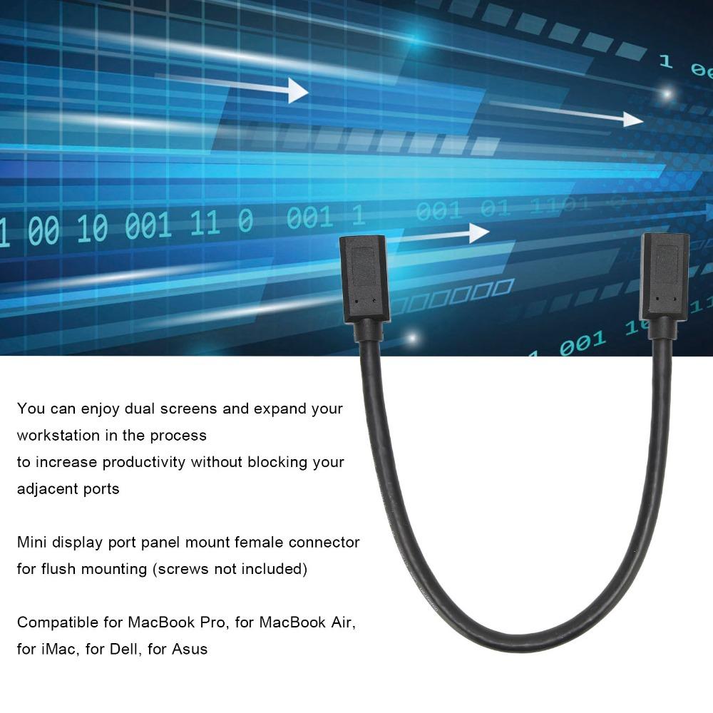 High-Speed Transmission Mini DisplayPort Female to Female Extension Cord for Pro Air