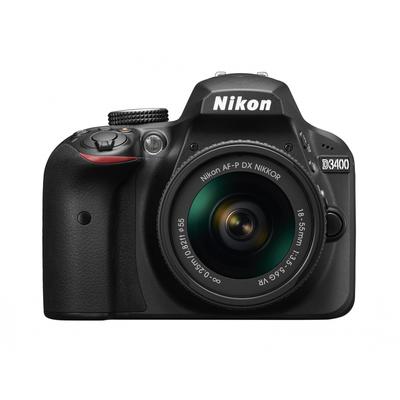 Nikon Цифровая зеркальная камера D3400 AF-P 18–55, комплект объектива VR, черный D3400LKBK