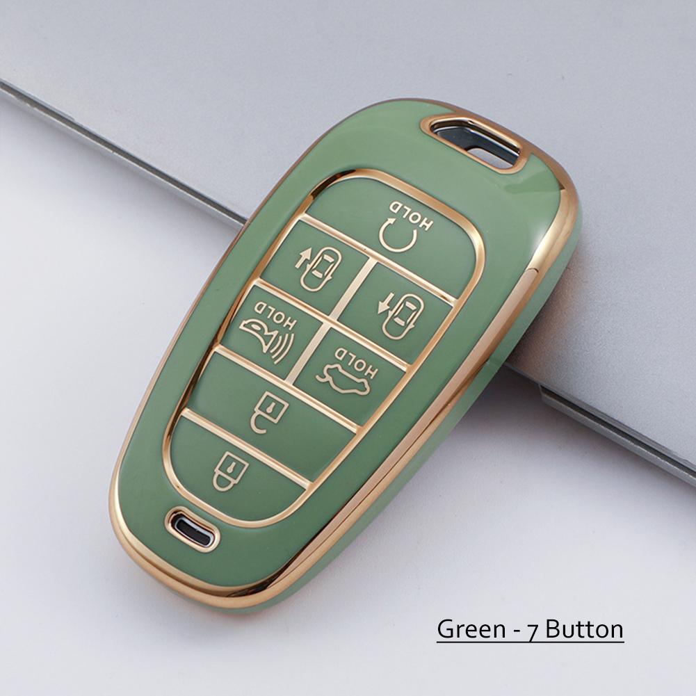 TPU Car Remote Key Case Cover Shell For Hyundai Tucson Santa Fe 2025 NEXO NX4 Atos Prime Solaris 2025 5 Button 7 Button