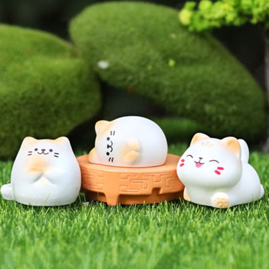 Миниатюрная фигурка кошки из смолы Yousheng, милые модели животных-кошек, миниатюрные украшения для топпера торта, микро-ландшафта, кукольного домика, сада, дома, стола