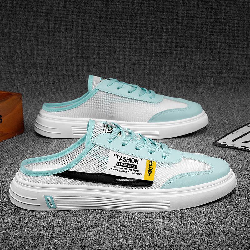 Fashion Summer Mesh Man Slippers Comfortable Soft Cheap Casual Beach Shoes For Men Lightweight Loafers Outdoor Flat Slip-on Men Sandals