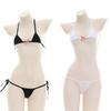 Ice Silk Bow Tie Bikini Lingerie - Low-Rise Japanese Style B0209