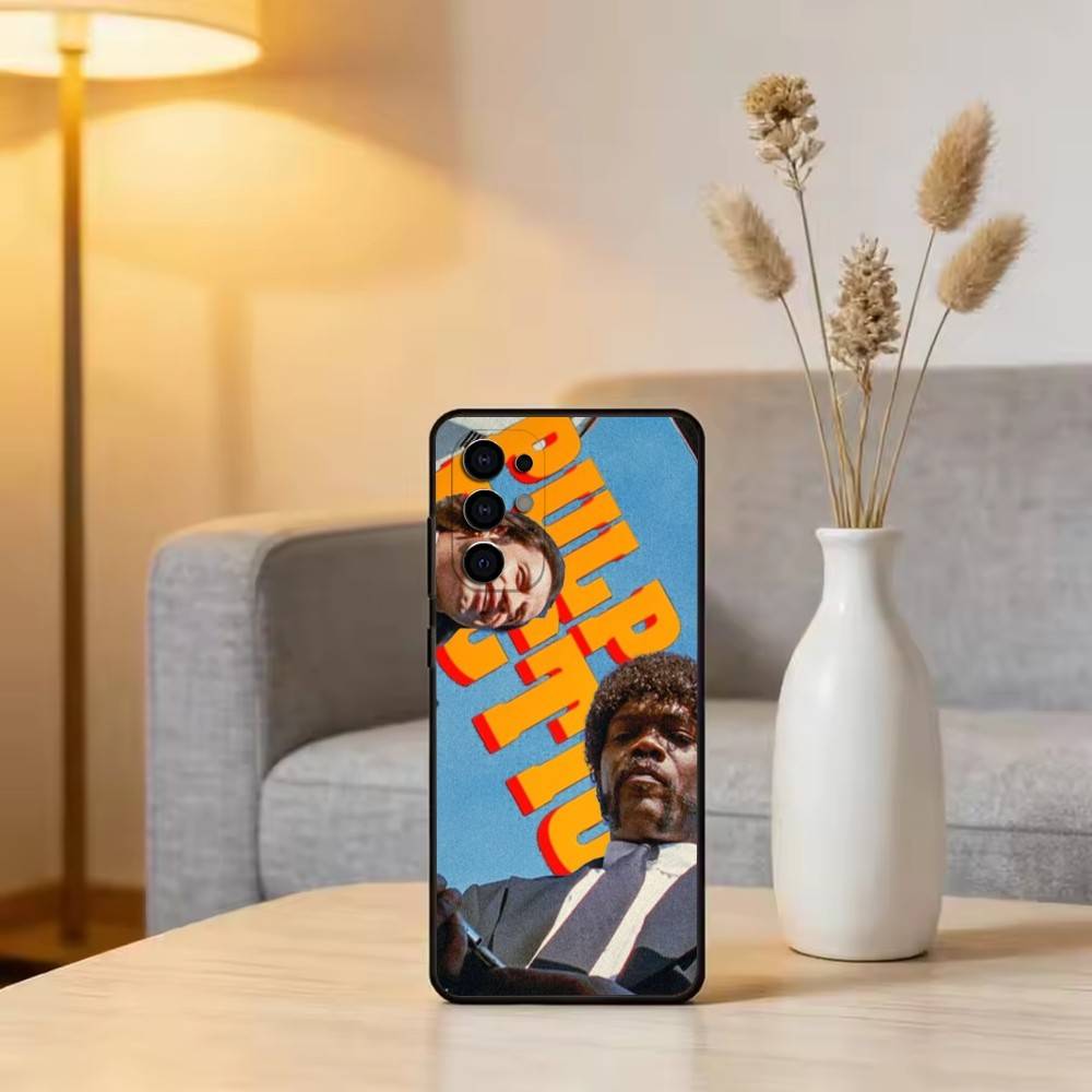 Чехол для телефона P-Pulp F-Fiction Movie для Samsung S25, S24, S21, S22, S23, S30, Ultra, S20, Plus, Fe, Мягкий силиконовый черный чехол