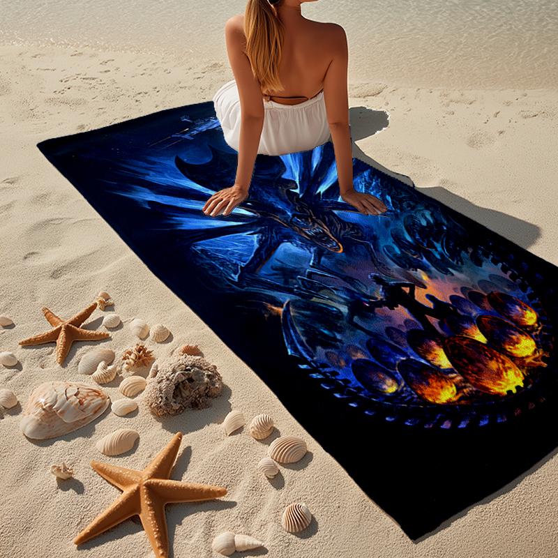 Alien horror Artwork Beach Towel, Super Soft Microfiber, Gift for Her/Him, Birthday, for Pool, Beach, Travel, Home Decor Fan gifts