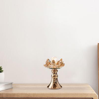 Подставка для свечей с рисунком лотоса для декоративных целей