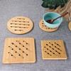 2Pcs Anti Scald Bamboo Pot Holder Japanese Style Nonslip Cup Mat Drink Insulation Pad  Tableware