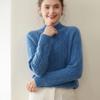 2025 Autumn/Winter Women's Heavyweight French Retro Goat Wool Floral Knit Sweater