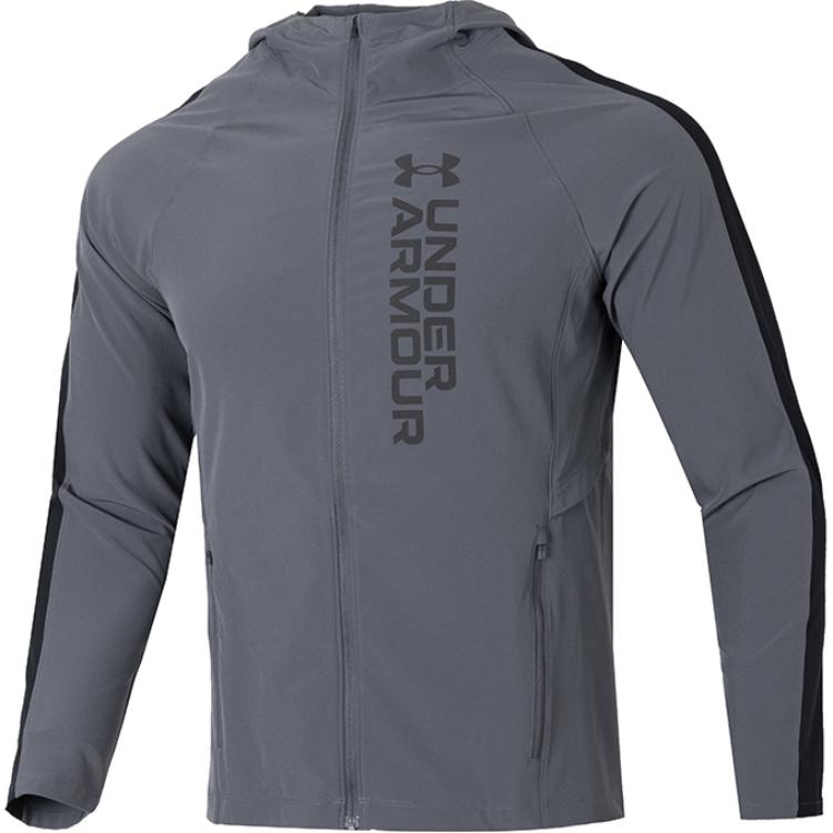 Under Armour Спортивная куртка для фитнеса Мужская Серая Черная 1377486-025