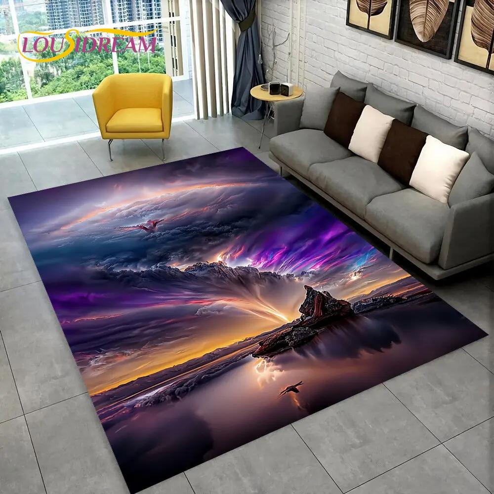 3D Natural, Tornado, Cloud Twister, большой коврик, ковер для гостиной, спальни, дивана, коврик для украшения, нескользящий напольный коврик