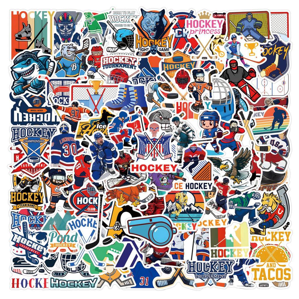 Ice Hockey Graffiti Stickers for Cars & Luggage, 55-110 Sheets