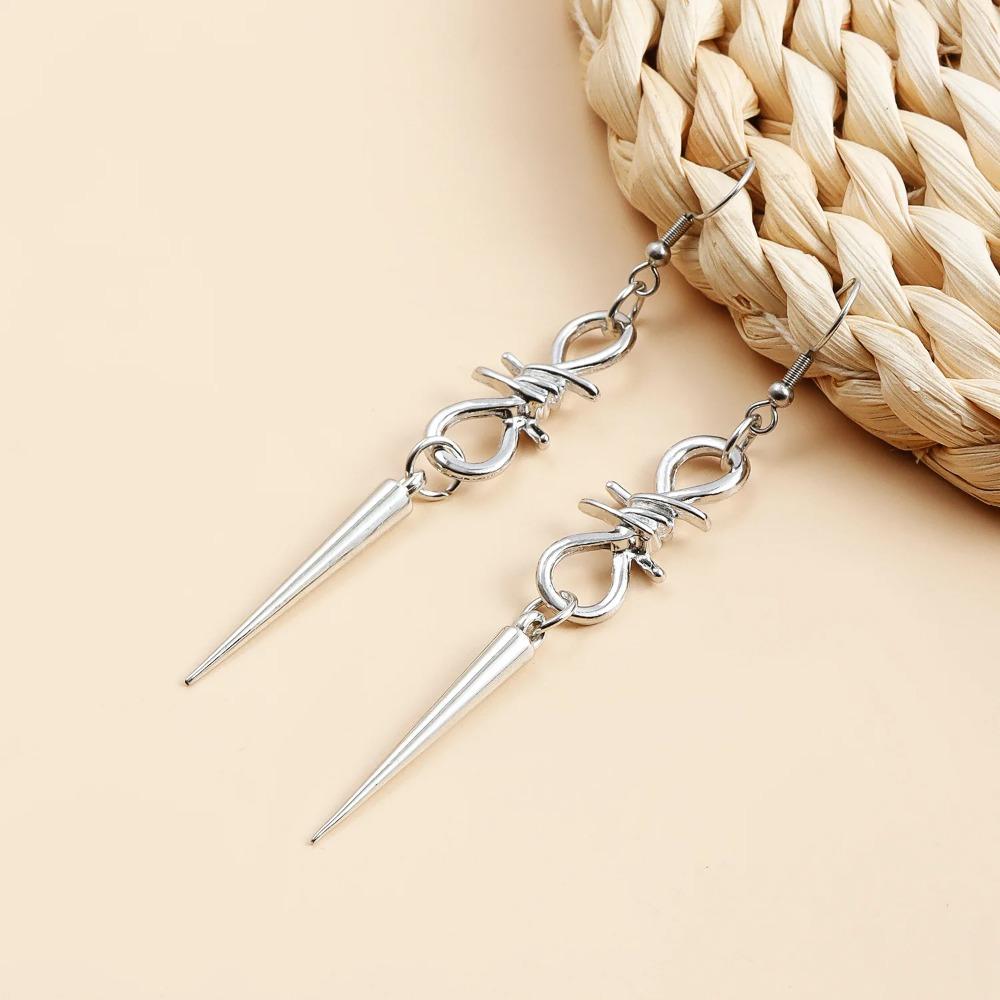 Панк Минималистичные Серьги-подвески с конусовидными заклепками для женщин Готика Альтернативный уличный стиль Вечерние серьги Ювелирные изделия