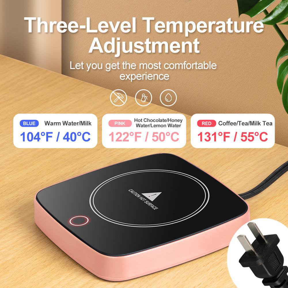 Подстаканник с подогревом и тремя скоростями регулировки температуры — поддерживает температуру кофе 55°C.