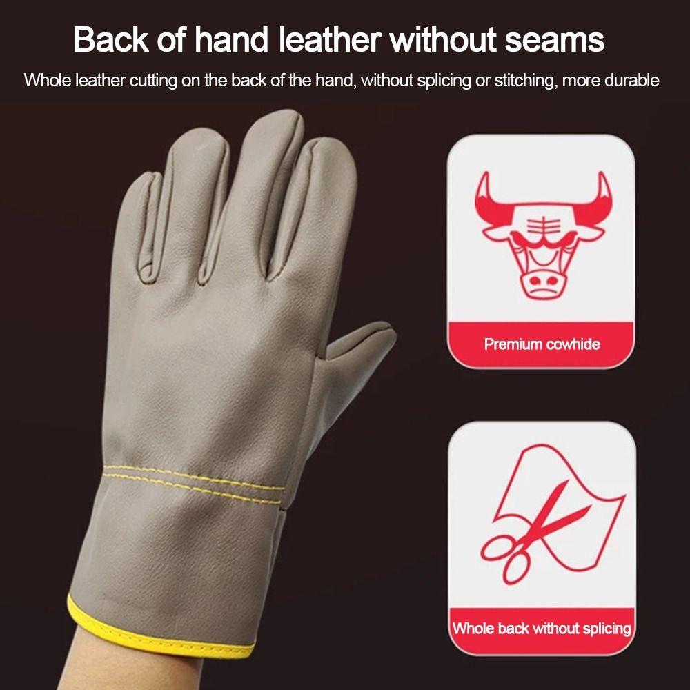Cowhide Welding Gloves Short Safety Gloves New Mechanic Glove