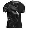 Eagle Men's T-shirt 3D Printed T-shirt Animal Pattern Short Sleeved Top Summer Casual Clothing Round Neck Shirt
