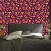 Intricate floral pattern plum and red wallpaper 50x1000