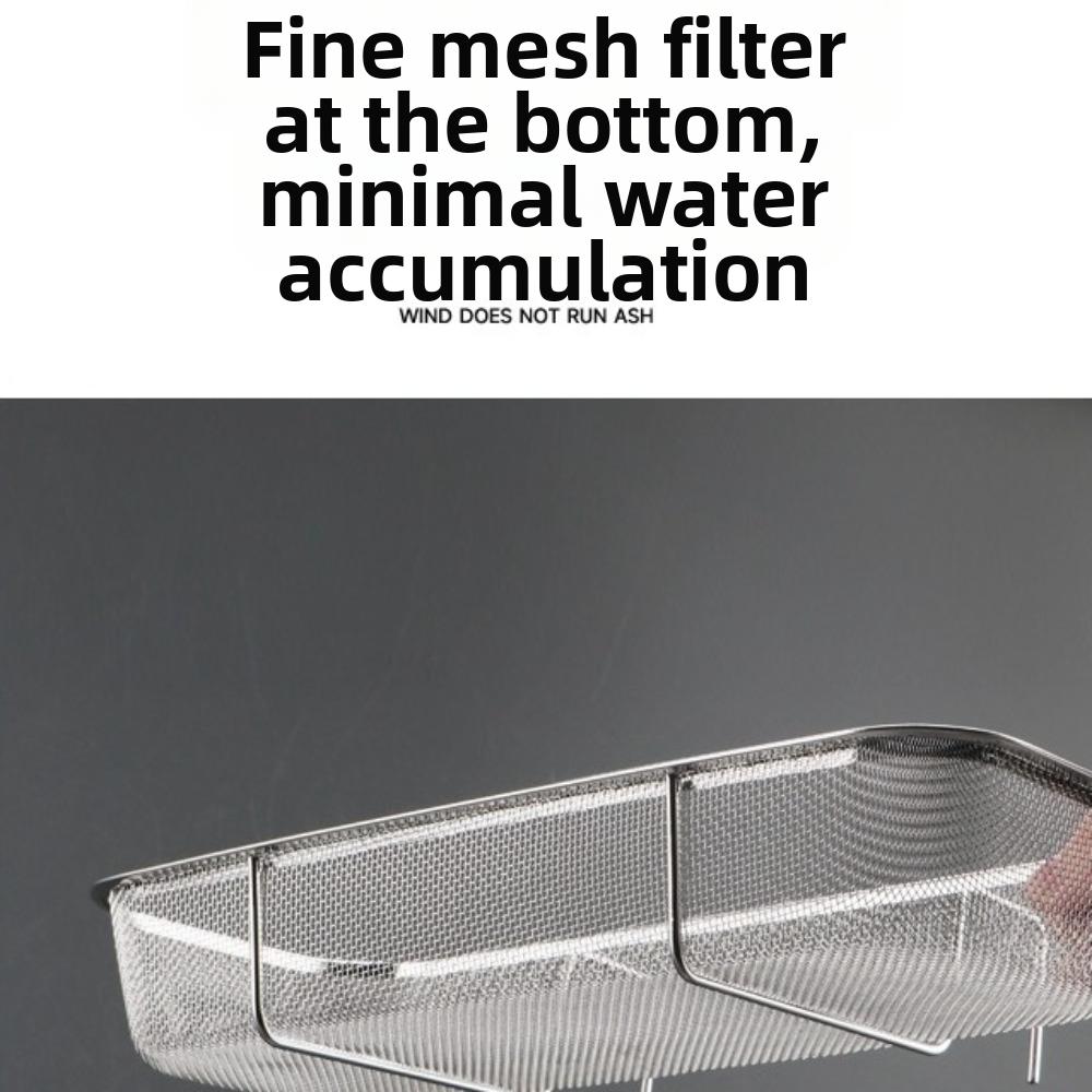Thickened Kitchen Sink Drain Basket Stainless Steel Utensil Organizer Kitchen