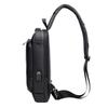 Men Sling Bag Pack with Lock Waterproof Antitheft Chest Bag with USB Charging Port Shoulder Bag