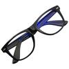 Large Magnifying Blue Light Magnification [KKD] Eyeglass-Style Glass, Blocking, 1.3x, 1.6x, 1.8x (Black, 1.8x Magnification)