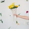 Утолщенный пакет для упаковки цветов Ручной работы Подвесная тканевая сумка-тоут для цветов Портативная многоразовая переноска для сбора цветов День святого Валентина