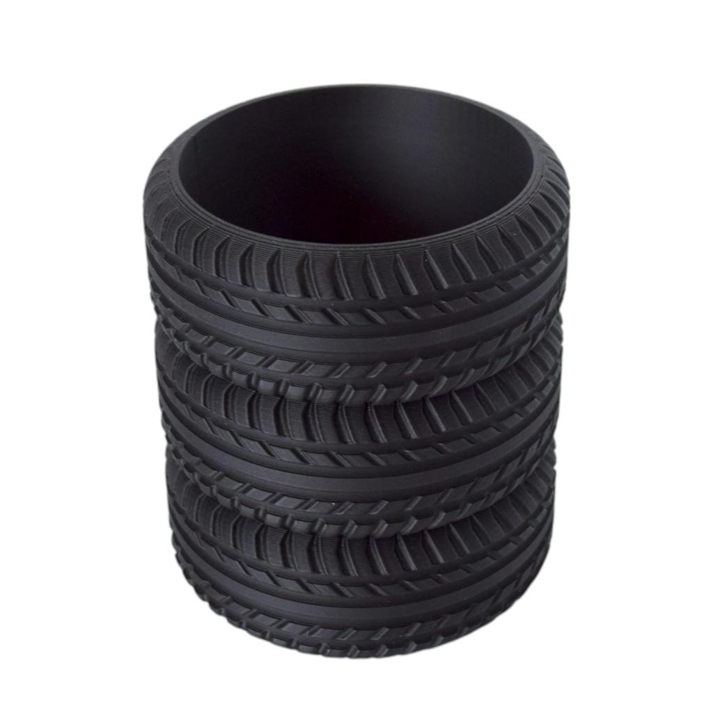 3D Printed Tire Pen Holder - Creative Desktop Organizer & Student Stationery Decor