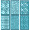 Reusable Flowers Leaves Silk Screen Stencils For Polymer Clay Relief Geometric Silkscreen Printing