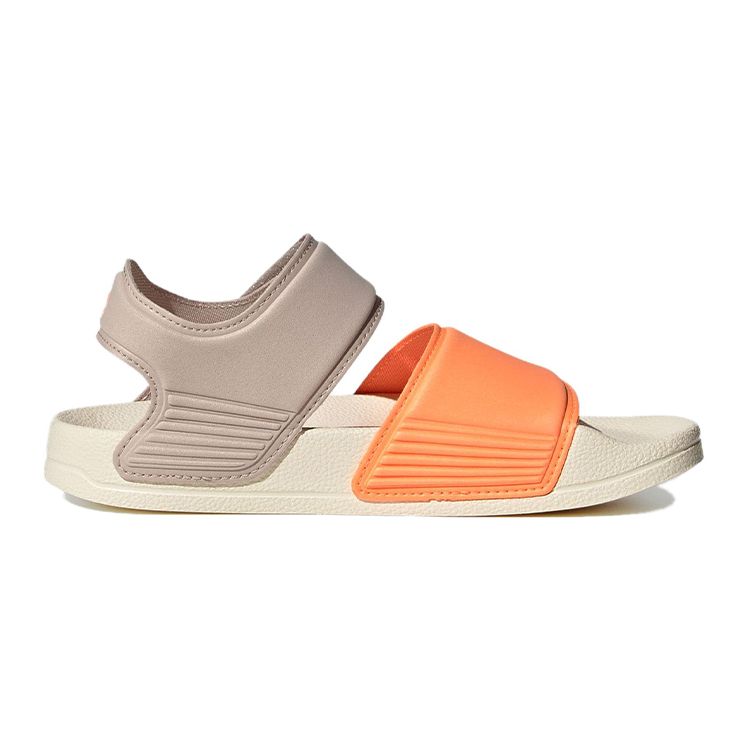 Adidas Adilette Sandals Comfortable Non-Slip Durable Kids Sandals Kids Sandals Gray Orange White H06446