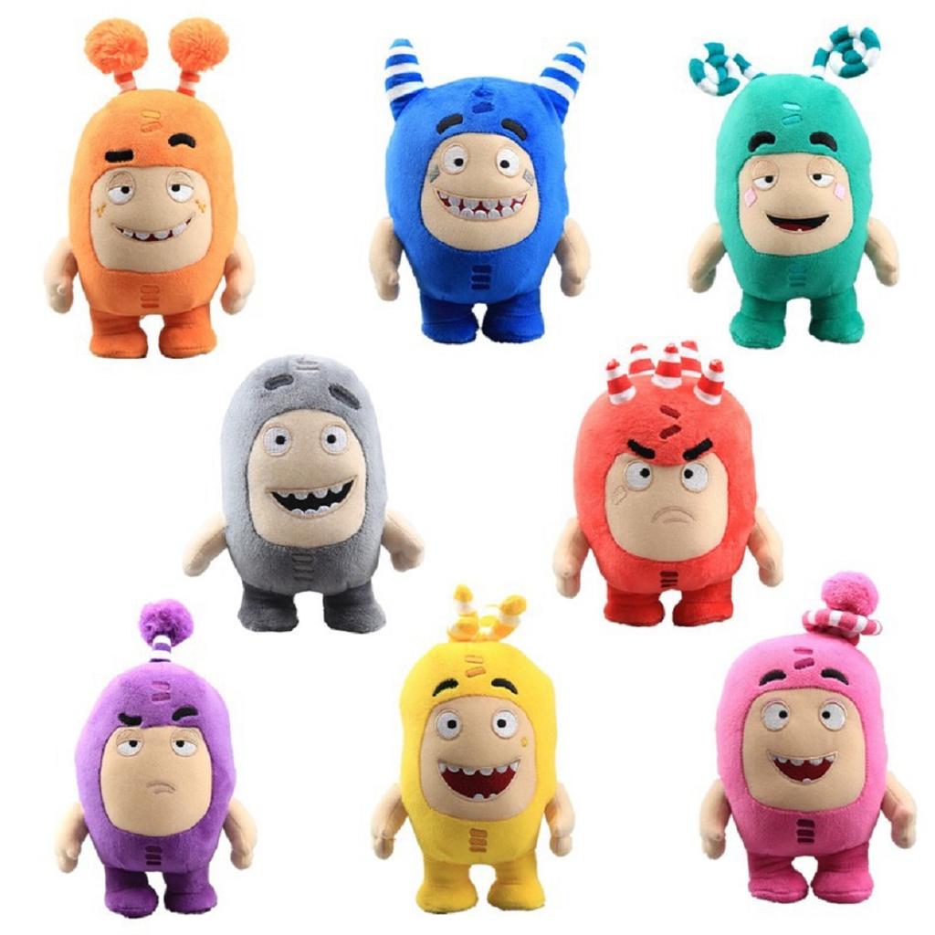 8 шт./Лот Oddbods Мультяшные Плюшевые Игрушки Мягкая Детская Игрушка Коллекция Детская Кукла Рождественский Подарок на День Рождения Украшение Дома 18 см-24 см