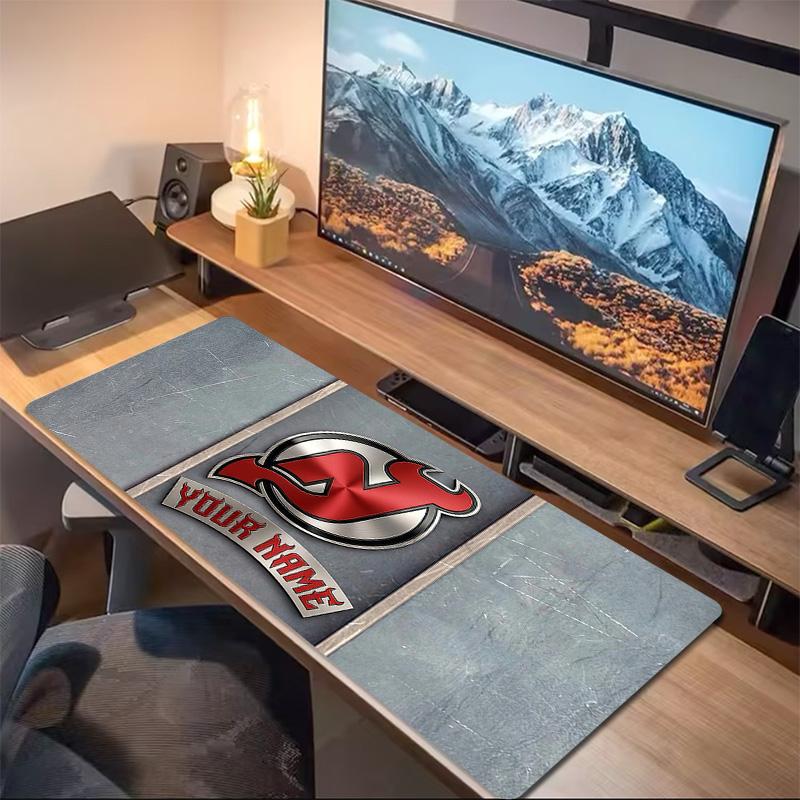 New Jersey Devils Print Cushion Non-slip Laptop Tablet Big Mousepad XXL Mat Mini PC Playmat With Lock edge