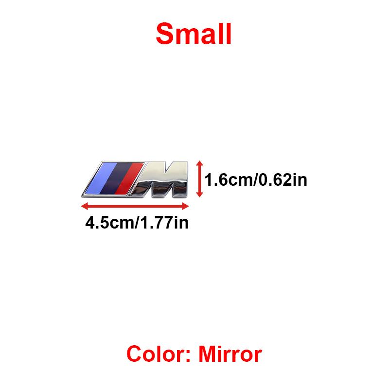 MLKK4 1PCS ABS Car Fender Side Emblem Rear Trunk Badge M Logo Sticker For BMW M M3 M5 M6 E46 E90 F30 G20 E36 E34 G20 G30 Accessories