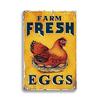 Farm Chicken Fresh Eggs Metal Tin Signs Vintage Plaque  Wall Art Decor Tin Plate Retro Poster Bar Happy Farm Home Wall Decor