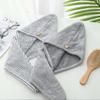Girl Drying Turban Wrap Hair Bamboo Fiber Microfiber Shower Caps Hair Hat Towel Cap Bathing Cap