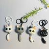 Lovely Kitten Key Chains Japanese Style Cat Resin Figurine with Small Bell Girl's Keychains