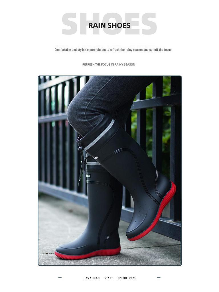 Водонепроницаемые нескользящие резиновые сапоги унисекс для работы и моды