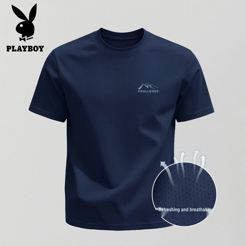 PLAYBOY Мужская быстросохнущая футболка из ледяного шелка
