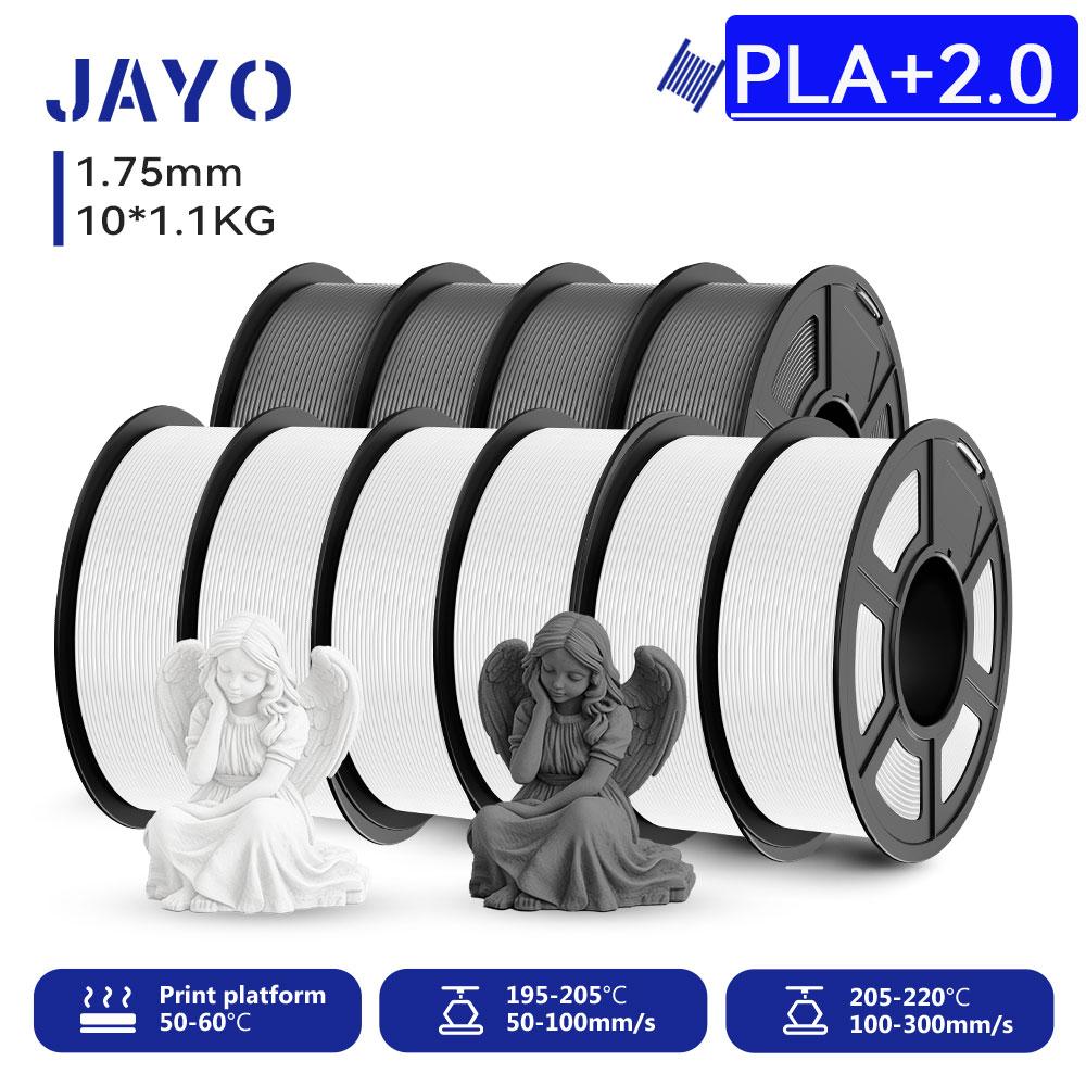 JAYO 10 Rolls 3D Printer PLA/PETG/PLA+/HS PETG/PLA Matte/PLA Meta Filament 1.75mm 3D Printing Materials for 99% 3D FDM Printer